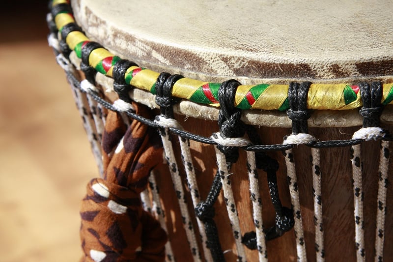 Drummer playing music